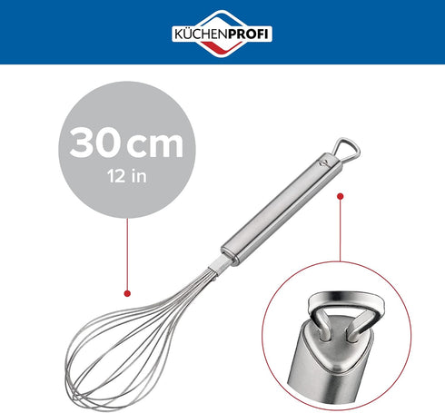 Stainless Steel Parma Balloon Whisk, Hand Whisk for Eggs, Batter, and Dough, Metal Whisk for Kitchen Use, 12 Inches...