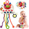 AiTuiTui Sensory Montessori Baby Toys 6 to 12 Months, Toddler Travel Toys for 1 2 Year Old Boy Girl Birthday Gifts, Soft Pull String Fidget Educat...