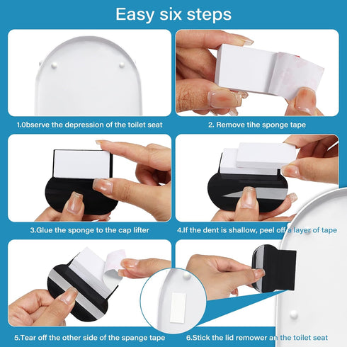 Toilet Lid Lifter, Toilet Seat Lifter Toilet Seat Handle Lifter Toilet Cover Lifter,Avoid Touching Toilet Cover Handle Bathroom Accessories for Ho...