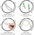 AUEAR, 6 Pack Napkin Clips Metal Dental Bib Chain Holder Fixing Lanyard Flexible for Adult (4 Colors)...