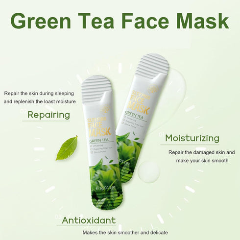 Face Care Set for Women, Green Tea Skin Care Set, 7Pcs Skin Care Products with Toner, Serum, Face Cream, Eye Cream Cleanser, Sleep Mask, Moisturiz...