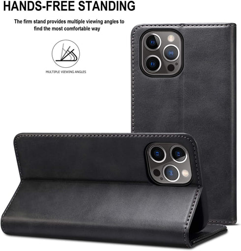 SINIANL Compatible with iPhone 12 Case, iPhone 12 Pro Wallet Case with Card Holder, Leather Book Folding folio Case with Kickstand Magnetic Closur...