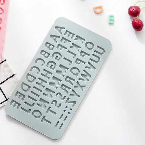 Verdental Silicone Letter Molds and Number Candy Molds Set of 2 Chocolate Molds Non-stick Gummy Molds Happy Birthday Cake Decorations Ice Molds (B...