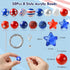 DanLingJewelry 50Pcs Random 20mm Acrylic Round Beads Independence Day Acrylic Beads Red White Blue Spacer Beads for Crafts Jewelry Making...