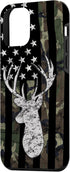 Deer Hunting Camouflage American Flag Whitetail Buck USA Case for iPhone 12 mini...