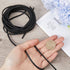 GORGECRAFT 5m*3mm*2mm Black Flat Leather Cord Genuine Leather Strips Cowhide Strings Braiding Thread Rope for DIY Crafts Necklace Bracelets Anklet...