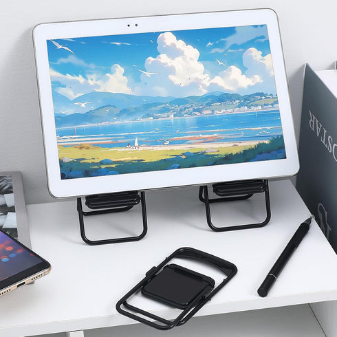 12pcs Mini Foldable Chairs Dollhouse Mini Stand Model Chair Desk Phone Stand for Dollhouse Decoration...