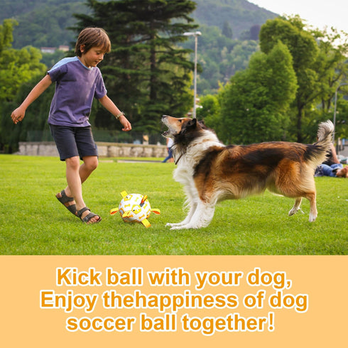 Dog Toys Soccer Ball, Puppy White Ball Interactive Toys for Tug of War, Puppy Birthday Toy, Dog Water Toys, Dog Balls for Small & Medium&Large Dog...