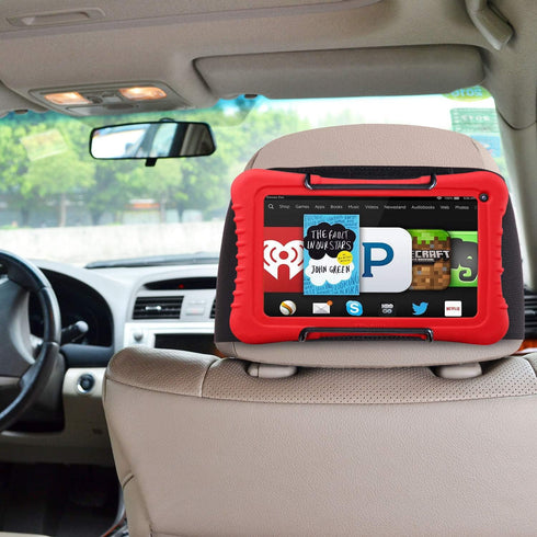 Car Headrest Holder WANPOOL Car Headrest Mount for Kindle Fire Tablet 7Inch / Fire HD 8 / Fire HD 10 / Kindle Fire HD 7Inch and Other Tablets, Bla...