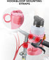 KEMIMOTO Bike Cup Holder, Bike Water Bottle Holder Handlebar with Mesh Pockets Oxford Fabric Bicycle Drink Cup Holder for Mountain Bike Road Kids ...