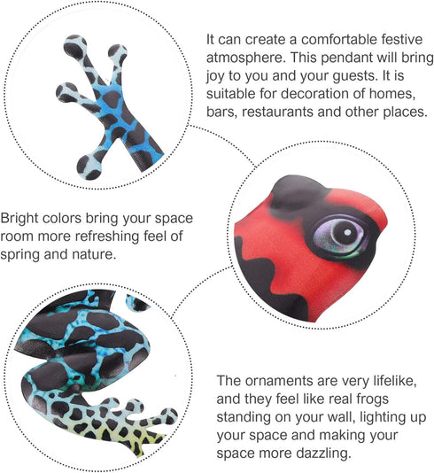 Veemoon Metal Frog Wall Decor, 2Pcs Frog Iron Wall Art Sculptures Art Frogs Wall Hanging Sculpture Decoration Outdoor Fence Art for Home Garden Be...