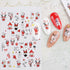 JMEOWIO 4 Sheets Christmas Glitter Nail Art Stickers Decals Self-Adhesive Pegatinas Uñas Snowflake Xmas Winter Holiday Red Cute Santa Elk Nail Sup...