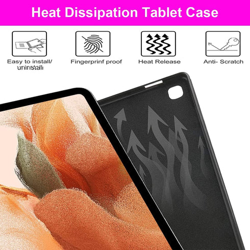 Samsung Galaxy Keyboard Case for Tab S9 Plus/S9 FE+/ S9+/ S8+ Plus/S7+ Plus/S7 FE 12.4 Inch with S Pen Holder, Bluetooth Keyboard case Detachable ...