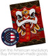 Chinese New Year Decorations Happy Lion Dance Garden Flag Home Decor Banner Wall Art Patio Lawn Front Porch Room Small Outdoor Tapestry Yard Sign ...