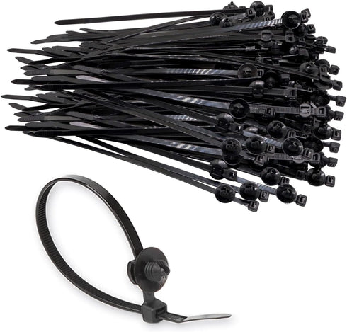 Fir Tree Nylon Push Mount Cable Zip Ties 8 inch, Multipurpose Tie Wire Clip Holder Adjustable Self Locking Cable Ties (20 pack)...