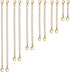 12 PCS Necklace Extenders - Stainless Steel Necklace Extension Chain for Jewelry, Bracelets & Anklets (1"-6" Lengths, Gold)...