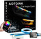 Car Headlight LED Strip, 24Inch RGB Multi Color Headlight Surface LED Daytime Running Lights Flexible DRL Tube Strip Sequential Neon Decorative Sw...