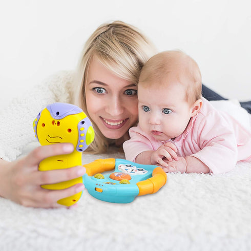 TOY Life Baby Cell Phone Toys for Toddlers 1-3, Play Phone for Toddler, Kids Steering Wheel Toy, Infant Toys 6-12 Months, Baby Boy Light Up Musica...