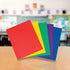 School Smart Smooth 2-Pocket Folder with Fasteners, Assorted Colors, Pack of 25...