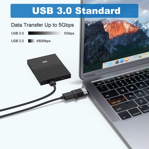 AreMe USB C Adapter (6 Pack), Micro USB Male to USB C Female, USB 3.0 Male to USB C Female, USB Type-C Male to USB 3.0 Female Converter Connector...