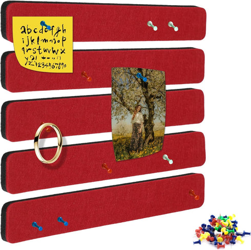 Bulletin Board Cork Board Cork Boards for Walls Cork Board for Office Pin Board Bulletin Boards for Walls (red)...