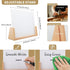 Desktop Glass Whiteboard with Wood Base, Small Whiteboard Glass Dry Erase Board Mini Whiteboard Portable Desk Whiteboard for Home, Office, 6.9x5.8...