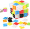 Speed Cube 3x3 with Building Blocks, Mini Cube 3x3 Included, Smooth Magic Cube Puzzle Cube Toy Gift for Kids & Adults (White Brick Cube + Mini Cub...