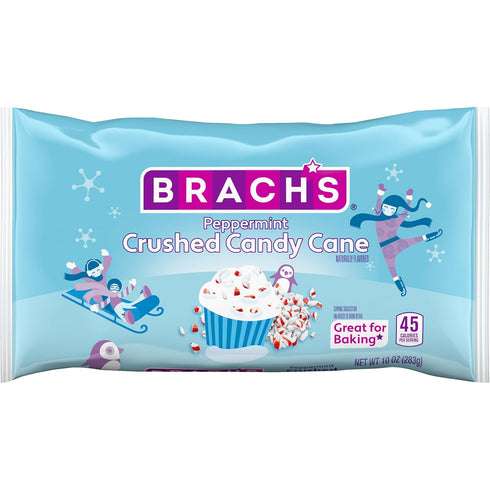 Brach's Peppermint Crushed Candy Canes, Holiday Baking Decorations, Perfect For Christmas Cookies, 10 Oz Bag...