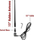 AntennaMastsRus - Marine Black AM-FM Rubber Ducky 15 Inch Antenna Kit - for ATV, Boat, Camper, Go Kart, Motorhome, Pontoon, RV, Sailboat, Tractor,...