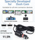 Dash Cam Charger Cable GPS Navigator Power Cord for Dash Cam GPS MP3 Player GPS Navigator Charging for 12V Car and 24V Truck Car Power Adapter Cab...