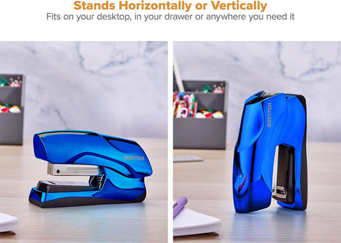 Bostitch Office Heavy Duty Stapler, 40 Sheet Capacity, No Jam, Half Strip, Fits into the Palm of Your Hand, For Classroom, Office or Desk, Metalli...