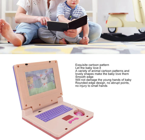 RiToEasysports Kids Learning Laptop, Plastic High Simulation Educational Toddler Learning Computer Toy with Mouse ( Retractable Mouse) Electronic ...