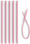 10.5” Reusable Silicone Straws + Cleaner - Long Length Replacement Straws for Tumblers Acrylic,Yeti, rTic, Starbucks, Ozark - BPA Free Slim Drinki...