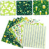 10 Sheets Printed Fabric Set Quilting Fabric Bundle Cotton Patchwork Squares St Patricks Day Fat Quarters Irish Shamrock Quilting Patchwork Self M...