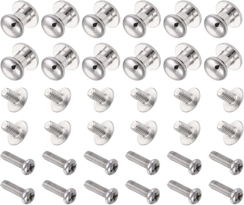 Mini Drawer Pulls (7mm/0.28") 12Pcs, Zinc Alloy Mini Round Head Knobs Pull Handle with Screws - for Home Cabinet Drawer Handle, Silver Tone...