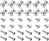 Mini Drawer Pulls (7mm/0.28") 12Pcs, Zinc Alloy Mini Round Head Knobs Pull Handle with Screws - for Home Cabinet Drawer Handle, Silver Tone...