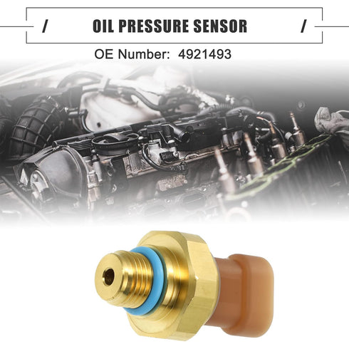 Motoforti Engine Oil Pressure Sensor, Oil Pressure Switch, Plastic, 4921493, Glod Tone Brown...
