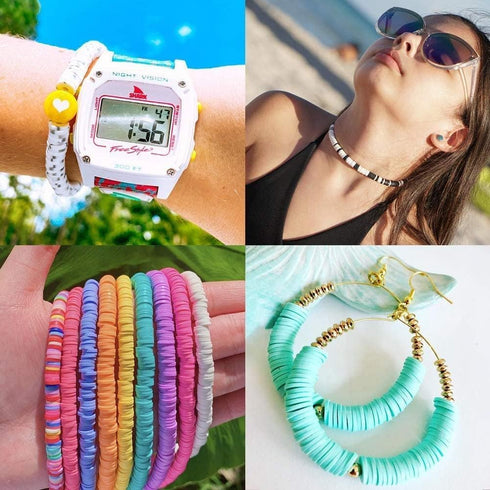 Yochus Green Clay Beads Bracelet Making kit, 1700pcs Heishi Beads for Jewelry Making, Polymer Clay Beads Friendship Bracelet Kit with Gold Beads L...