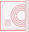 Non-slip Pastry Mat for Silicone Baking, White-Red...