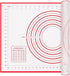 Non-slip Pastry Mat for Silicone Baking, White-Red...