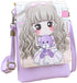 Teen Girls Kids Cartoon PU Leather Mini Shoulder Bags Cell Phone Case Purse Wallet...