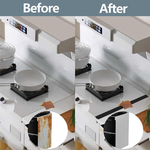 Silicone Stove Gap Covers (2PCS), 25 inch Stove Gap Filler, Stove Guard for Kitchen Oven Counter Side Gap, Heat Resistant and Easy Clean Oven Gap ...