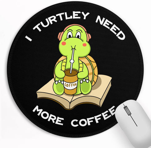 Turtle Mouse Small Pad, Cute Funny Mousepad with Non-Slip Rubber Base, Mini Round Mouse Pads for Desk Accessories Laptop Gaming Office Supplies De...