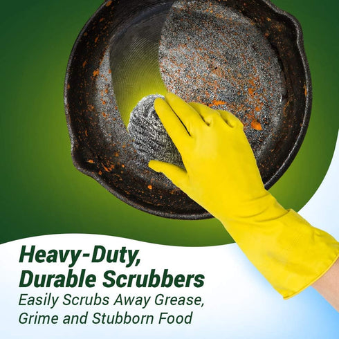 Fuller Brush Heavy Duty Stainless Steel Kitchen Cleaner Scrubbing Scour Sponges - 9 Pack...
