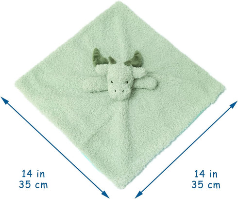 Baby Green Dragon Soft Stuffed Animal Security Blanket, Plush Dinosaur Character Lovey Blanket, Baby Shower/Nursery Gift, Cuddly Newborn, Infant, ...