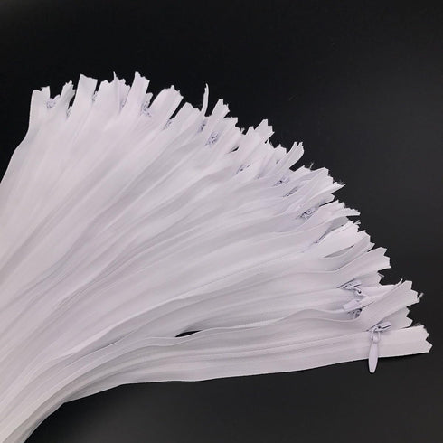 30PCS Invisible Nylon Coil Zipper,Clothing Zipper,DIY Sewing Tools for Craft Special(14 inch,White)...