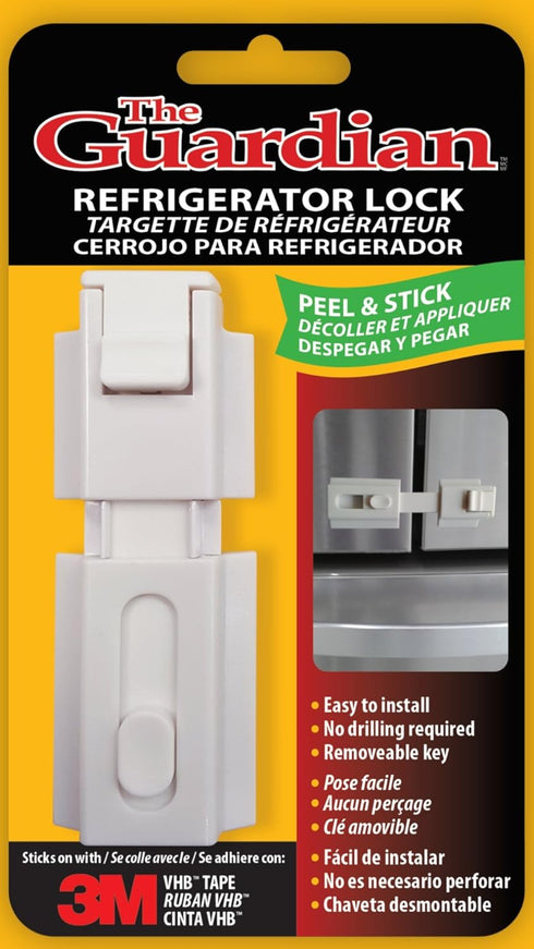 The Guardian Refrigerator Lock for Any Home Appliance, Used for Infants, Special Needs Children and Dementia Patients (Black) - One Lock...