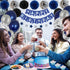 Birthday Decorations for Men Women Boys Girls - Blue Party Decor With Happy Balloons - Suitable for 16th 20th 25th 30th 35th 40th 50th 60th 70th (...