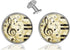 Custom Classic Jewelry Tuxedo Shirt Sliver Cufflinks Men's Unique Business Wedding Gifts (Piano with Treble Clef)...