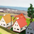 One Set N Scale 1:160 Model Village House Assembled Model Architectural Building Layout JZN03R...